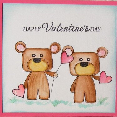 Happy Valentine&#039;s Day bear couple
