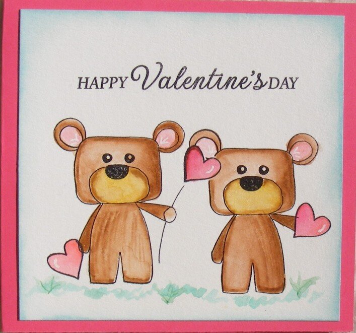Happy Valentine&#039;s Day bear couple