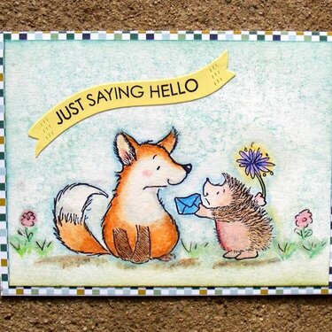 Just saying hello critters (card)