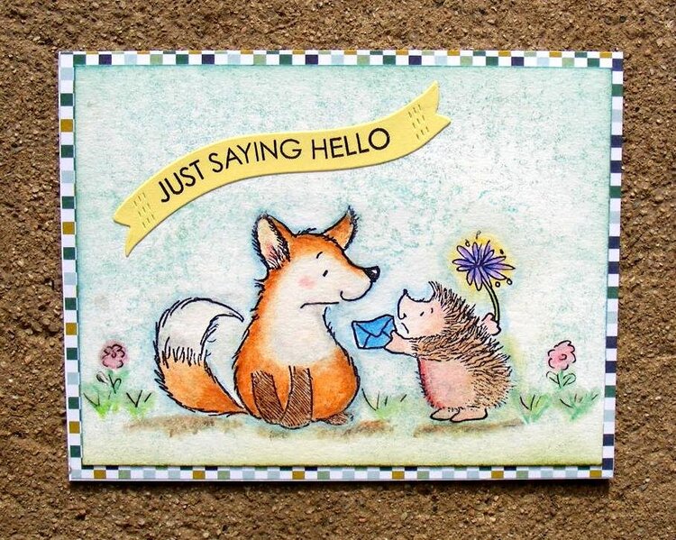 Just saying hello critters (card)