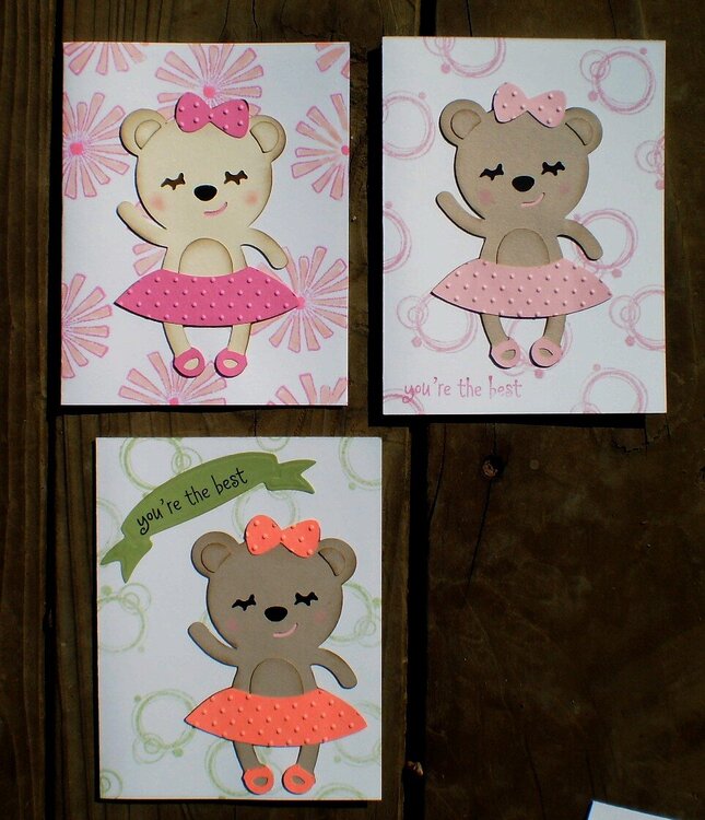 Cards for Kids - ballerina bear