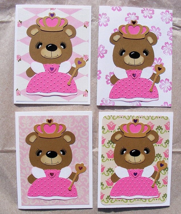 cards for kids - teddy bear princess