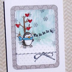 Falalala penguin card