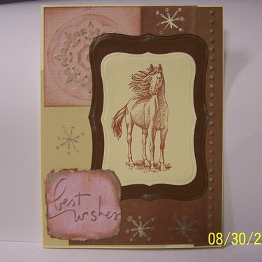 Pink Horse Birthday card