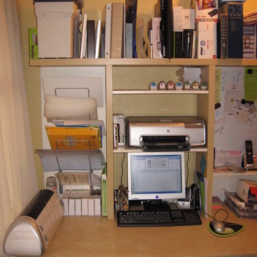 Computer desk complete with Cricut.