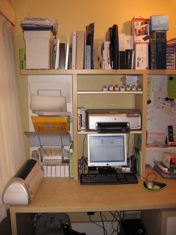 Computer desk complete with Cricut.