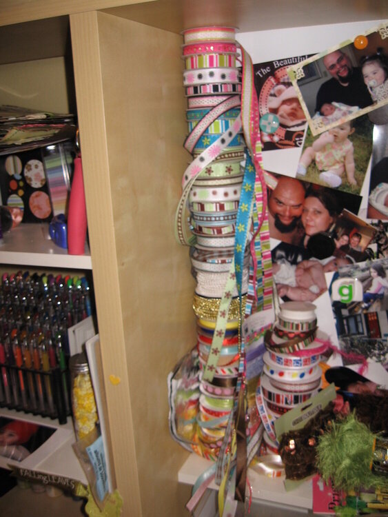 Ribbon storage.