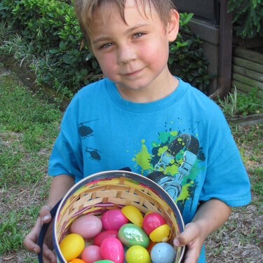 Shane and his Easter eggs