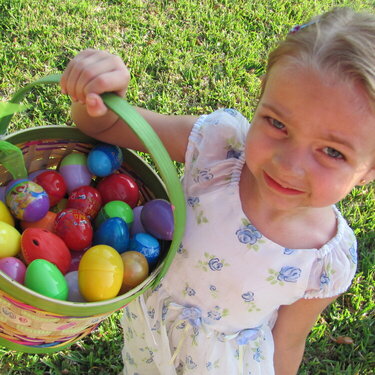 Brooke and her Easter eggs