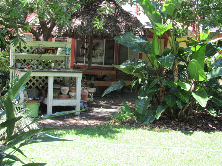 Back yard/ potters bench