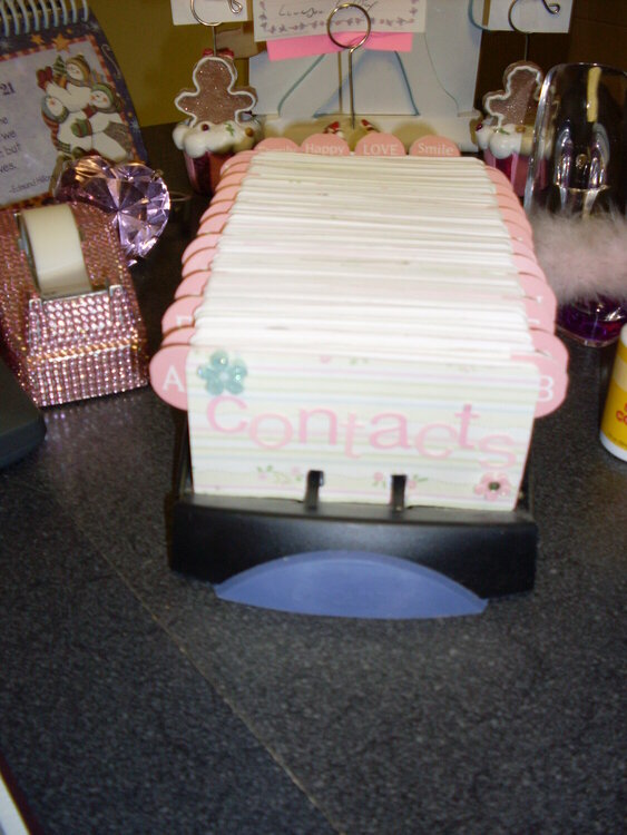 my pink altered rolodex