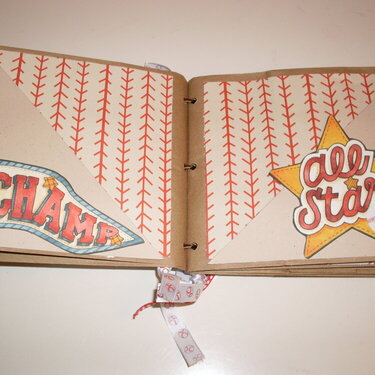 baseball paper bag album pages 1 - 2