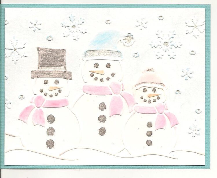 Embossed Snowmen