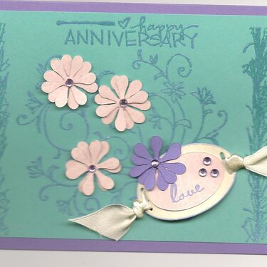 Lavender-blue Happy Anniversary