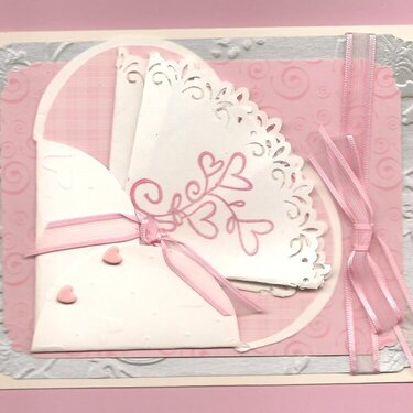 Pink Heart Pocket Card