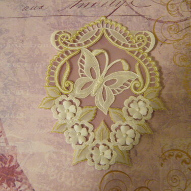 Butterfly cut-out parchment craft card