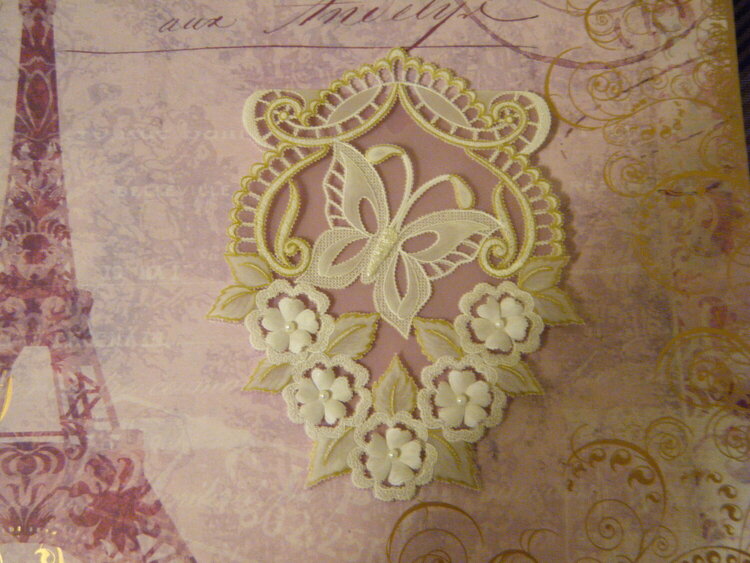 Butterfly cut-out parchment craft card
