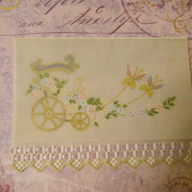 wedding parchment paper card