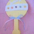 Baby Rattle - New Baby Shaker Card