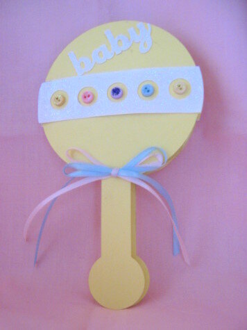 Baby Rattle - New Baby Shaker Card