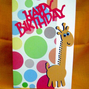 Animal Cards - Happy Birthday Giraffe