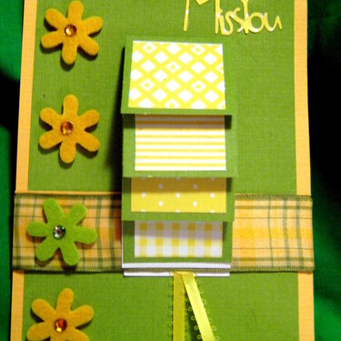 Miss You Waterfall Card - Closed