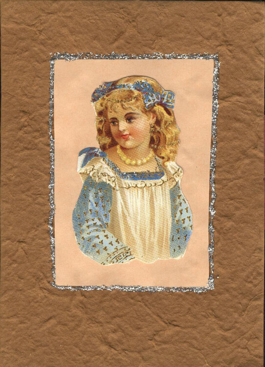 Card with glossy girl