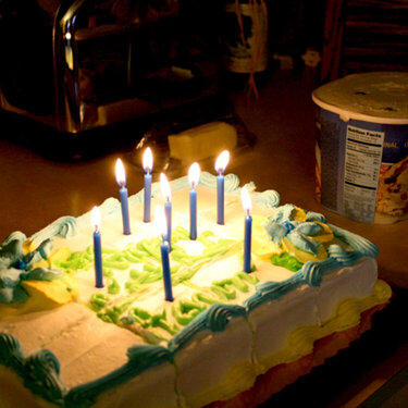 7. Birthday Cake with candles (10 pts)