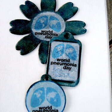 Flower megnet &amp; pendants for World Pneumonia Day