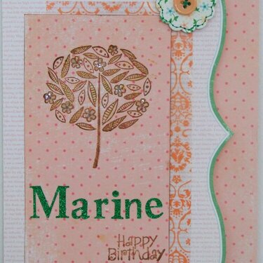 Carte joyeux anniversaire Marine