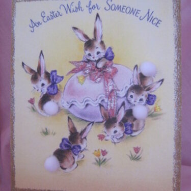 Vintage Easter Wishes - Easter Card - Front