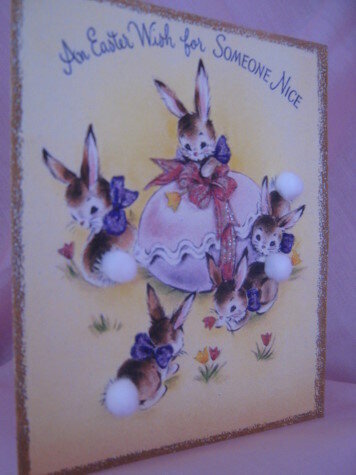 Vintage Easter Wishes - Easter Card View 2 Front