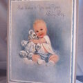 Vintage Best Wishes New Baby Boy - Front