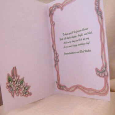 Wedding Congratulations Card - Inside