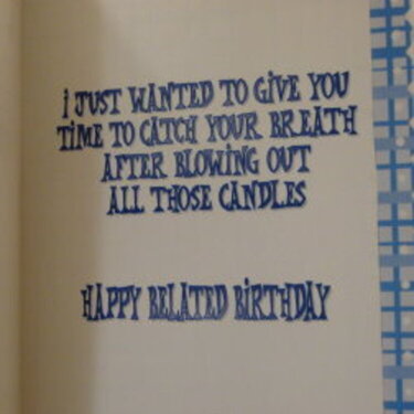 Belated Birthday Card from Daisy Duck Inside