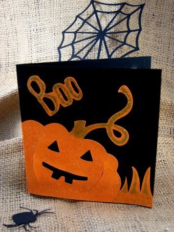 Pumpkin &quot;Boo&quot; Note Card