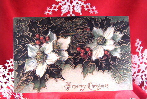 A Merry Christmas - Vintage Greeting Card