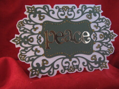 Die Cut Peace Christmas Greeting Card
