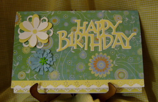 Flowered Happy Birthday Greetings - Front