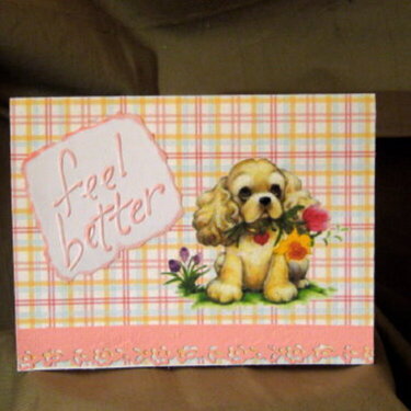 Feel Better from Puppy  - Note Card front
