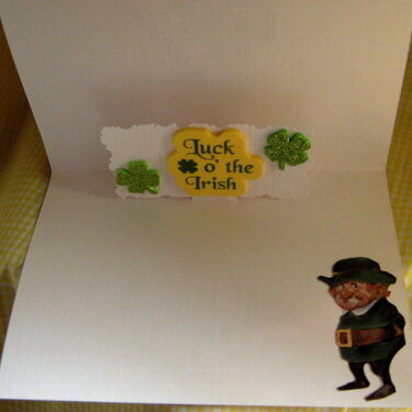 St. Patrick&#039;s Day Pop Up Note Card - Inside