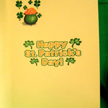 St. Patricks Day Pup - Inside