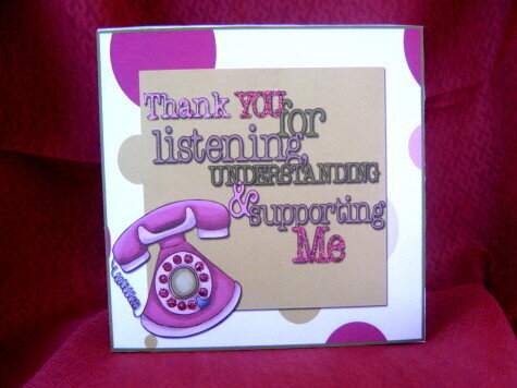 Thank You - Support Card - Front