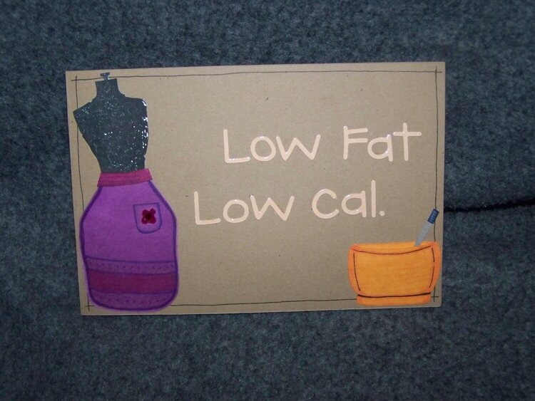 Recipe Card- Low Fat. Low Cal.
