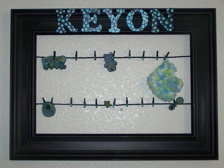 Altered Picture frame (Baby Shower Gift)