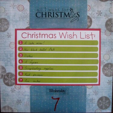 December Daily- Christmas Wish List