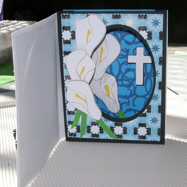 Shadow Box Card with Lillies
