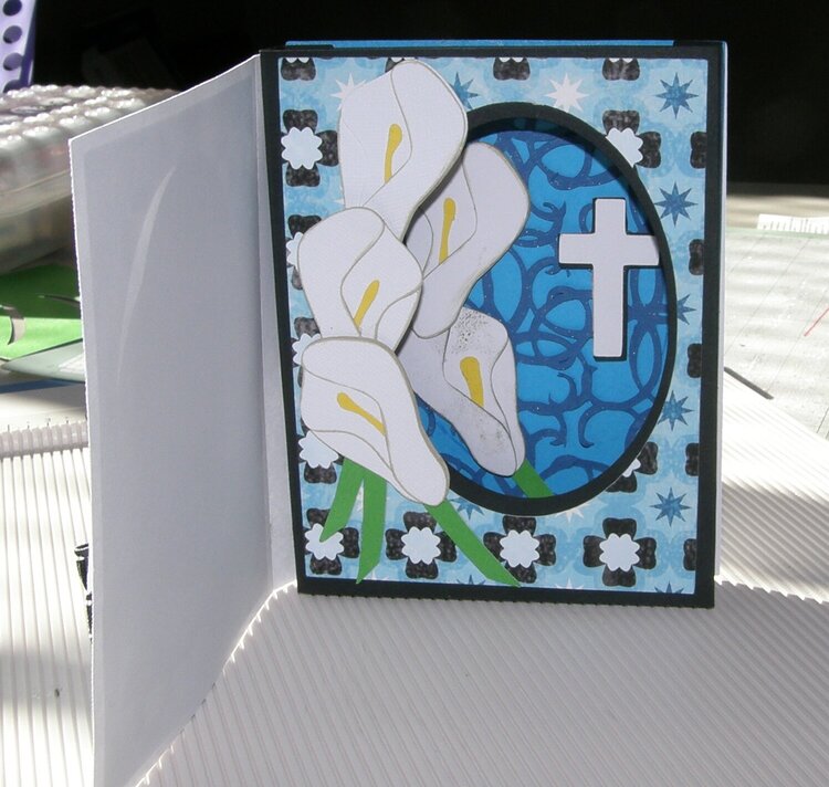 Shadow Box Card with Lillies