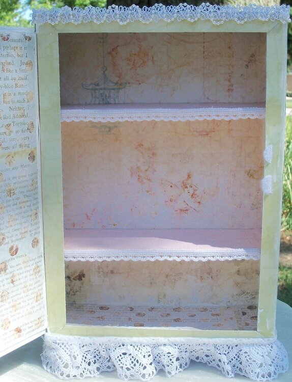 Cabinet made from a cereal box