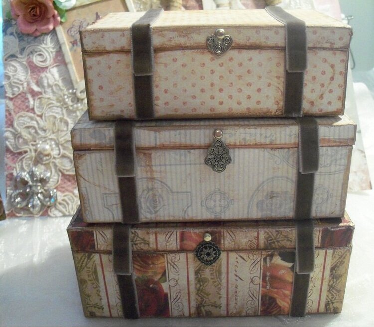 Mini Steamer Trunk Boxes